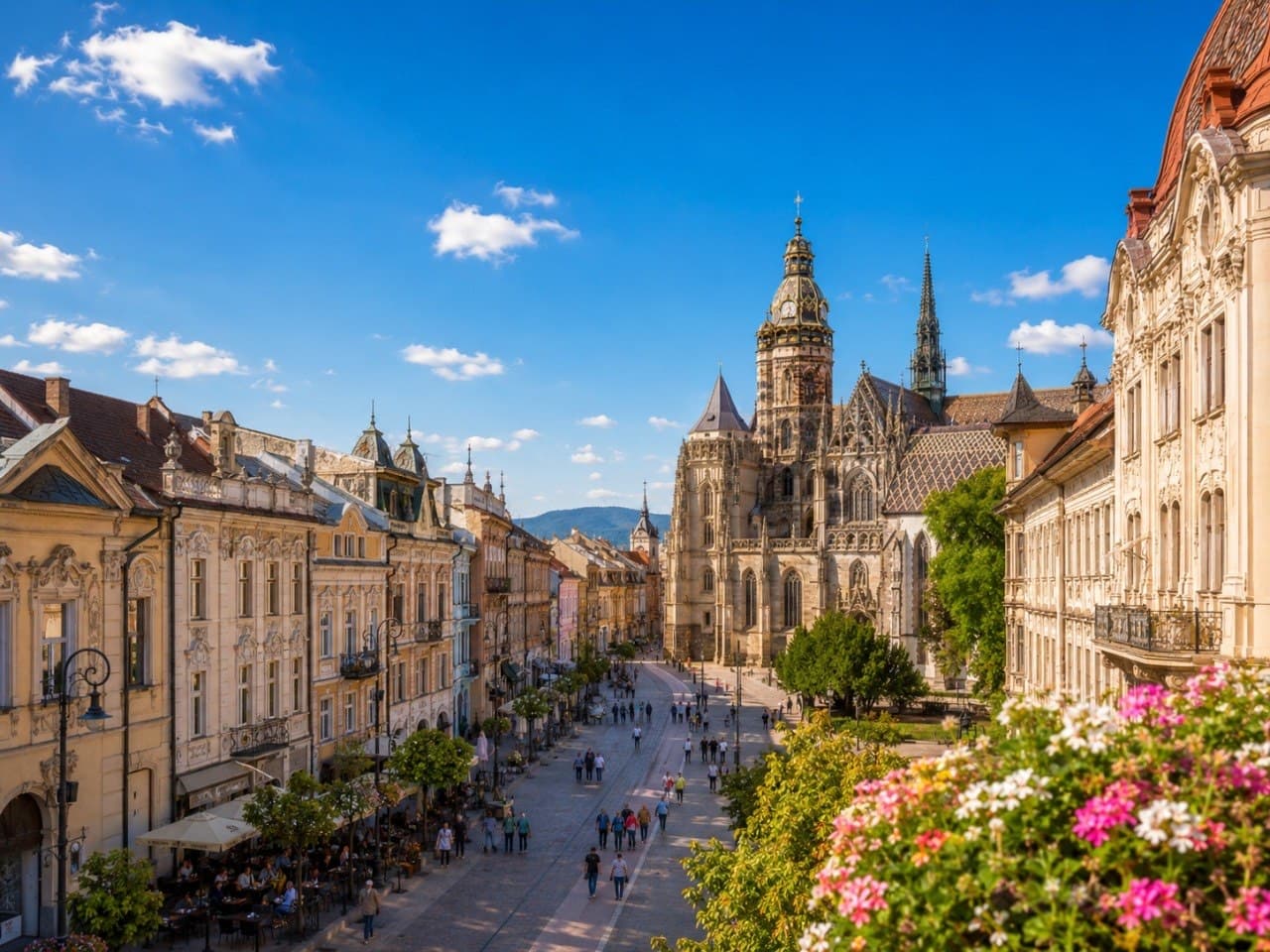 Košice St Elisabeth Cathedral on Hlavná street