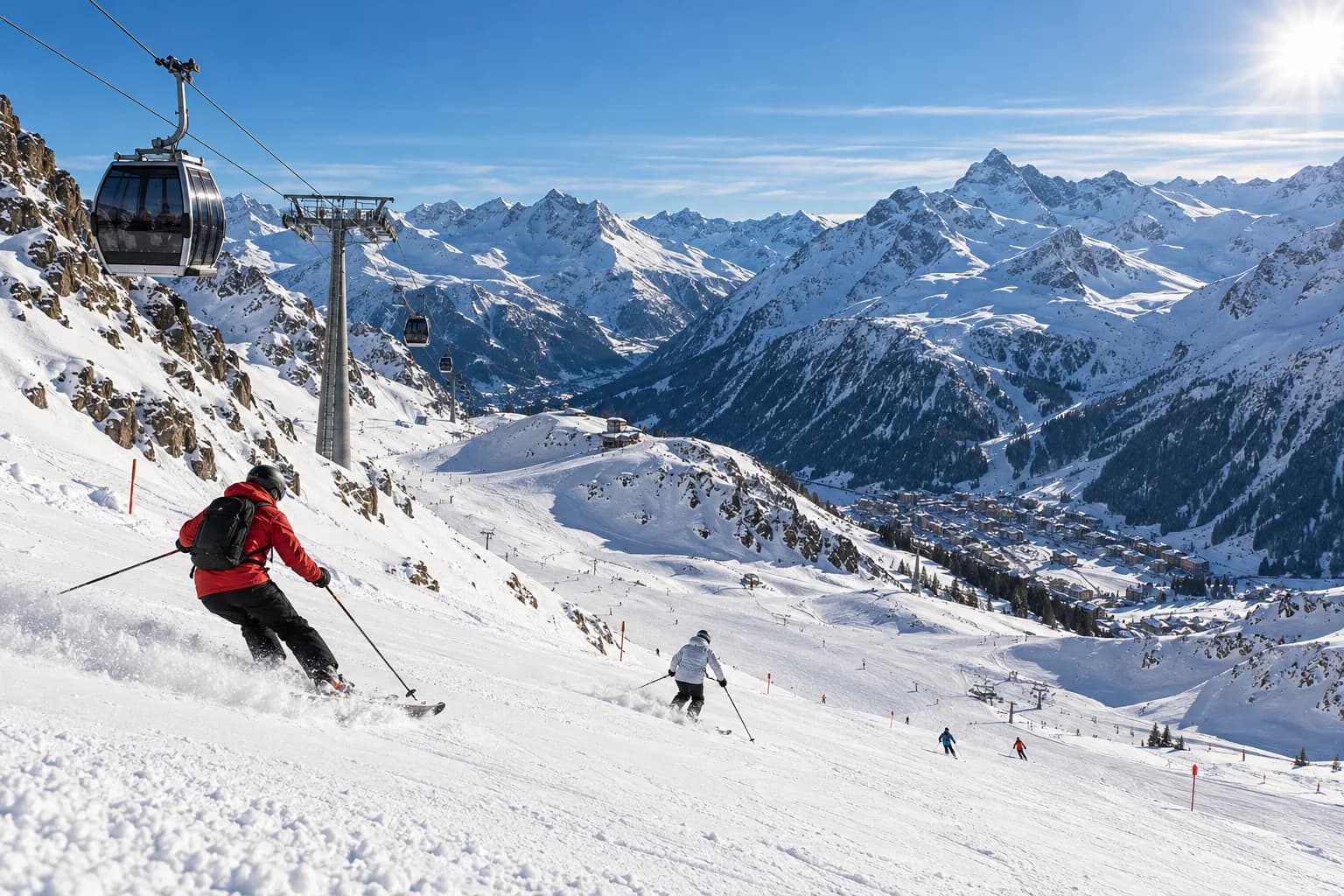 Ischgl ski resort in winter